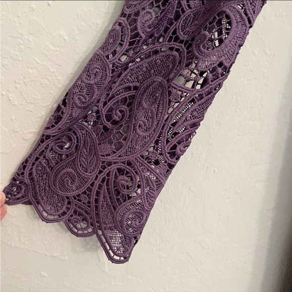 Maeve by Anthropologie Lace Mini Dress Lavender Purple Size 2 NWT - Picture 4 of 10